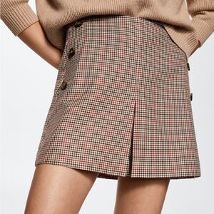 NWT Mango Houndstooth miniskirt